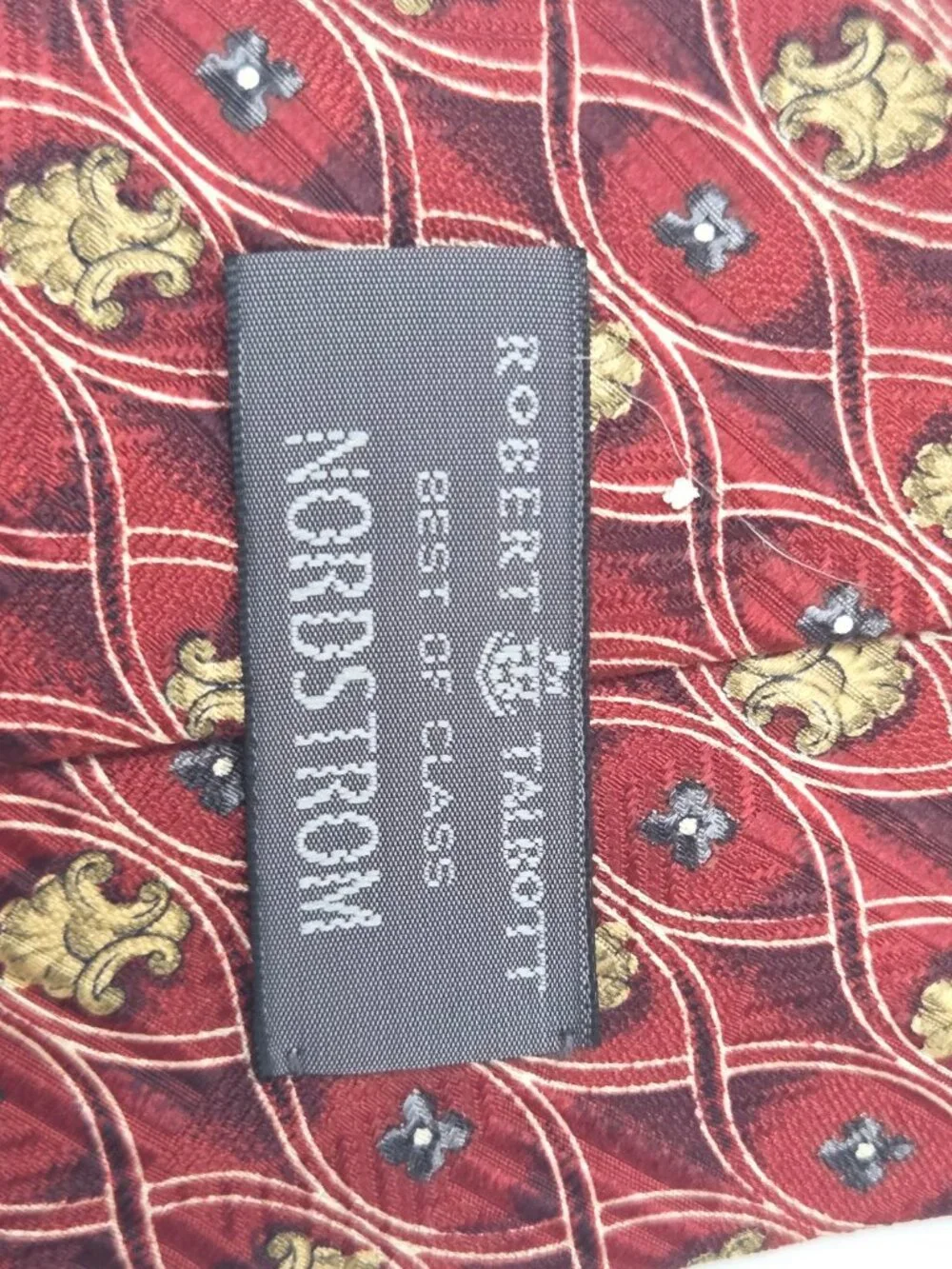Robert Talbott Monterey Best Of Class Silk Mens Tie 58 Inch Red Gold Pattern